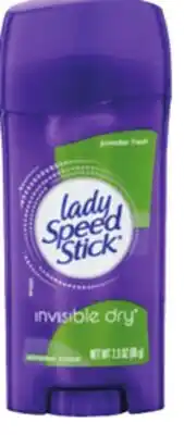 Ocean State Job Lot Lady Speed Stick Powder Fresh Invisible Dry Antiperspirant Deodorant 2.3 oz offer