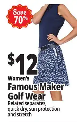 Ocean State Job Lot Women's Famous Maker Golf Wear offer