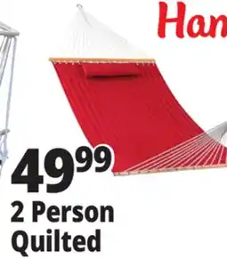 Ocean State Job Lot Quilted 2-Person Hammock Red offer