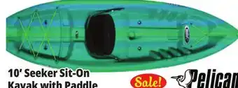 Ocean State Job Lot Pelican Seeker 100X Kayak w/ Paddle offer