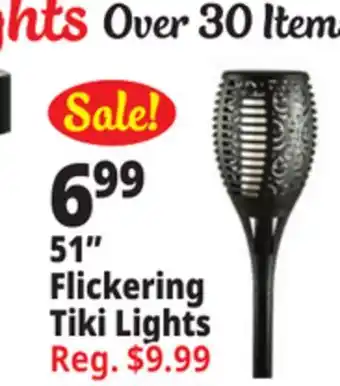 Ocean State Job Lot Outdoor Living Accents Solar 51 LED Tiki Light with Flickering Flame offer