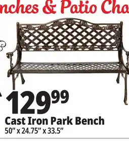 Ocean State Job Lot 50 Cast Iron Bench offer