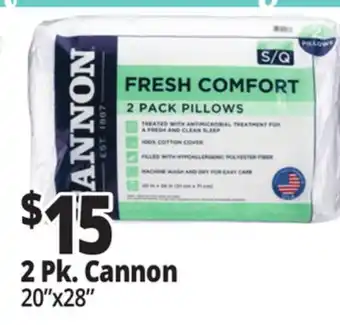 Ocean State Job Lot Cannon Fresh Comfort Bed Pillows 2 Pack offer