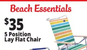 Ocean State Job Lot 5-Position Copa Lay Flat Aluminum Beach Chair offer