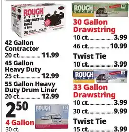 Ocean State Job Lot ROUGH STUFF Trash Bags offer