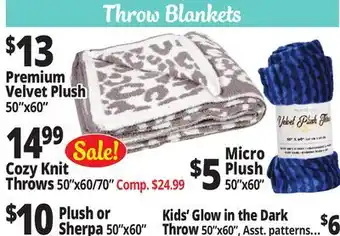 Ocean State Job Lot Throw blankets offer