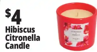 Ocean State Job Lot Hibiscus Citronella Candle offer