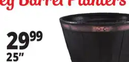 Ocean State Job Lot Whiskey Barrel Resin Planter 24.6 offer