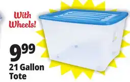 Ocean State Job Lot Gracious Living Stackable Storage Tote with Wheels 80 L offer
