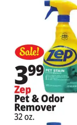 Ocean State Job Lot ZEP Pet Stain and Odor Remover 32 oz offer