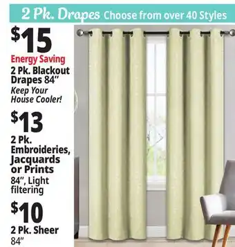 Ocean State Job Lot Drapes offer