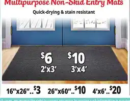 Ocean State Job Lot non-Skid Entry Mats offer