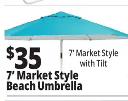 Ocean State Job Lot 7' Market Style Tilting Beach Umbrella offer