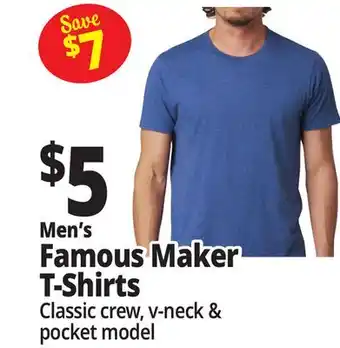 Ocean State Job Lot Men's Famous Maker T-Shirts offer