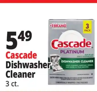 Ocean State Job Lot Cascade Platinum Dishwasher Cleaner 3 Pack offer