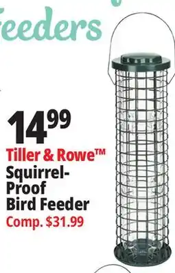 Ocean State Job Lot Tiller & Rowe Squirrel Proof Bird Feeder offer