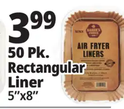 Ocean State Job Lot Baker's Choice Rectangle Air Fryer Liners 50 Count offer