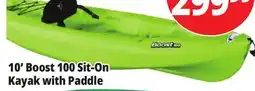 Ocean State Job Lot Pelican Boost 100 Kayak-Lime w/Paddle offer