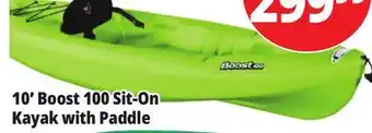 Ocean State Job Lot Pelican Boost 100 Kayak-Lime w/Paddle offer