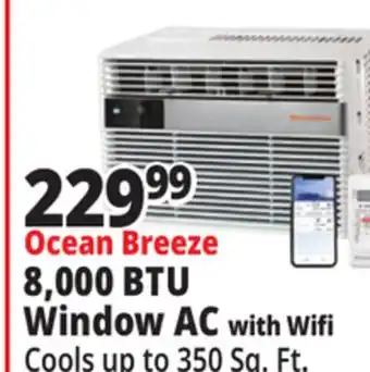 Ocean State Job Lot Ocean Breeze 8,000 BTU Window AC with Wifi offer