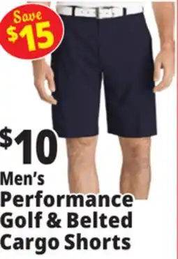 Ocean State Job Lot Men's Performance Golf & Belted Cargo Shorts offer