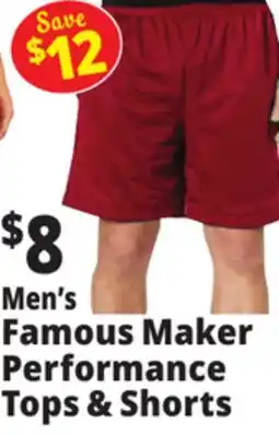 Ocean State Job Lot Men's Famous Maker Performance Top & Shorts offer