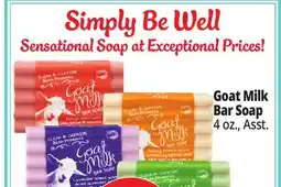 Ocean State Job Lot Simply Be Well Goat Milk Bar Soap offer