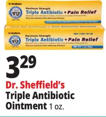 Ocean State Job Lot Dr. Sheffield's Triple Antibiotic Ointment offer