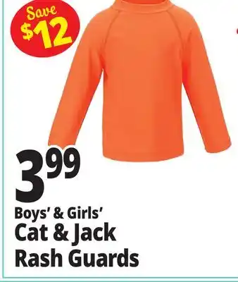 Ocean State Job Lot Boys' & Girls' Cat & Jack Rash Guards offer