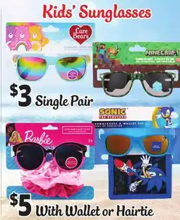 Ocean State Job Lot Kids' Sunglasses offer