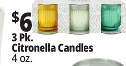 Ocean State Job Lot 3 Pk. Citronella Candles offer