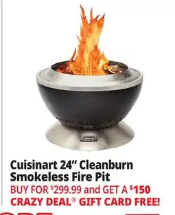 Ocean State Job Lot Cuisinart 24 Cleanburn Smokeless Fire Pit offer