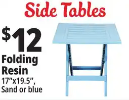 Ocean State Job Lot Gracious Living Folding Side Table Blue offer