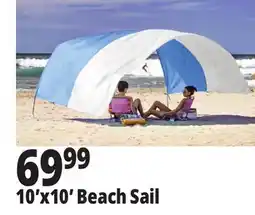 Ocean State Job Lot 10'x10' Beach Sail offer