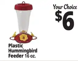 Ocean State Job Lot Plastic Hummingbird Feeder offer