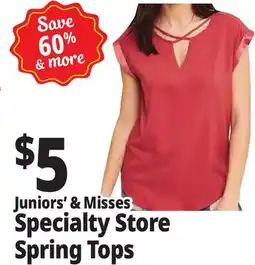 Ocean State Job Lot Specialty Store Spring Tops offer