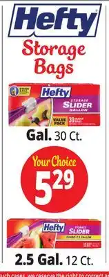 Ocean State Job Lot Hefty Storage Bags offer
