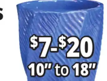 Ocean State Job Lot 10 to 18 Outdoor Glazed Ceramic Planters offer