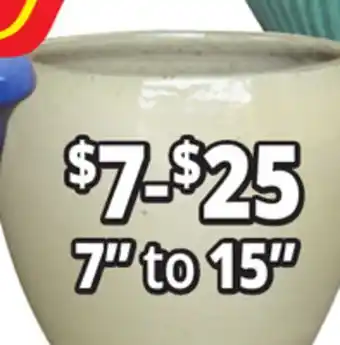Ocean State Job Lot 7 to 15 Outdoor Glazed Ceramic Planters offer