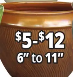 Ocean State Job Lot 6 to 11 Outdoor Glazed Ceramic Planters offer