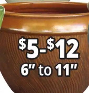 Ocean State Job Lot 6 to 11 Outdoor Glazed Ceramic Planters offer