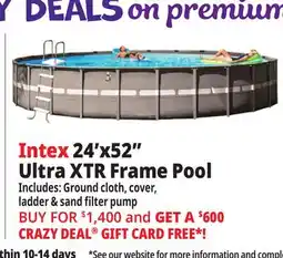 Ocean State Job Lot Intex 24' x 52 Ultra XTR Frame Pool Set with Sand Filter Pump offer