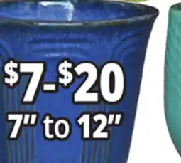 Ocean State Job Lot 7 to 12 Outdoor Glazed Ceramic Planters offer