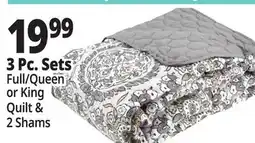 Ocean State Job Lot 3 Pc. Sets Full/Queen or King Quilt & 2 shams offer