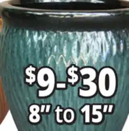 Ocean State Job Lot 8 to 15 Outdoor Glazed Ceramic Planters offer