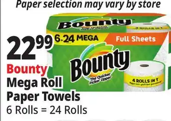 Ocean State Job Lot Bounty Mega Roll Paper Towels offer