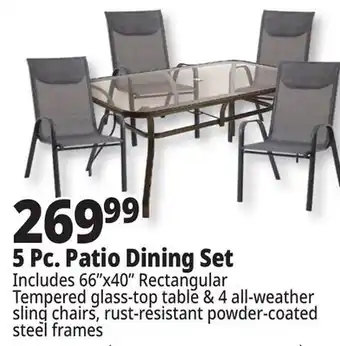 Ocean State Job Lot 5 Pc. Patio Dining Set offer
