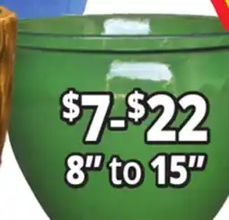 Ocean State Job Lot 8 to 15 Outdoor Glazed Ceramic Planters offer