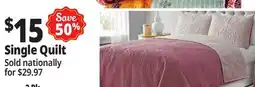 Ocean State Job Lot Single Quilt offer