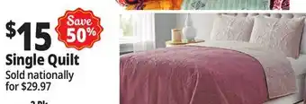 Ocean State Job Lot Single Quilt offer